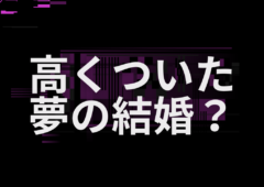 高くついた夢の結婚？